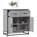 Miniatyrbilde 2 av 11: vidaXL Skjenk grå sonoma 68x35x76 cm konstruert tre
