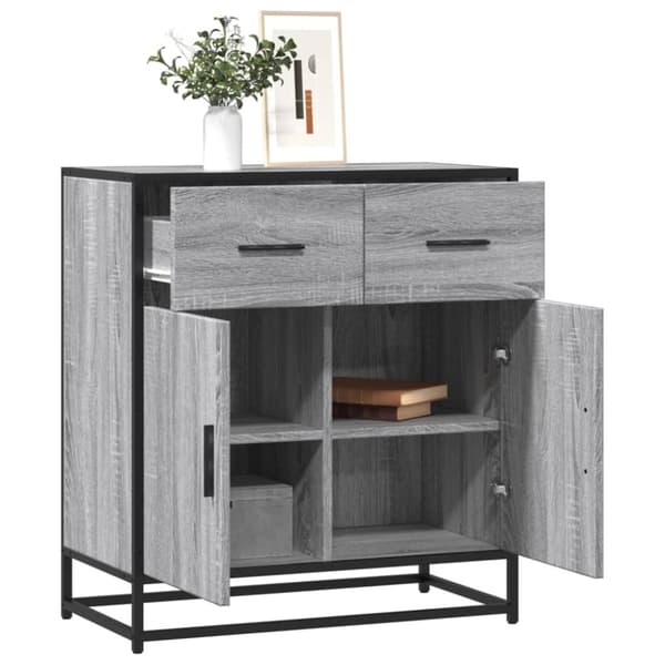 vidaXL Skjenk grå sonoma 68x35x76 cm konstruert tre