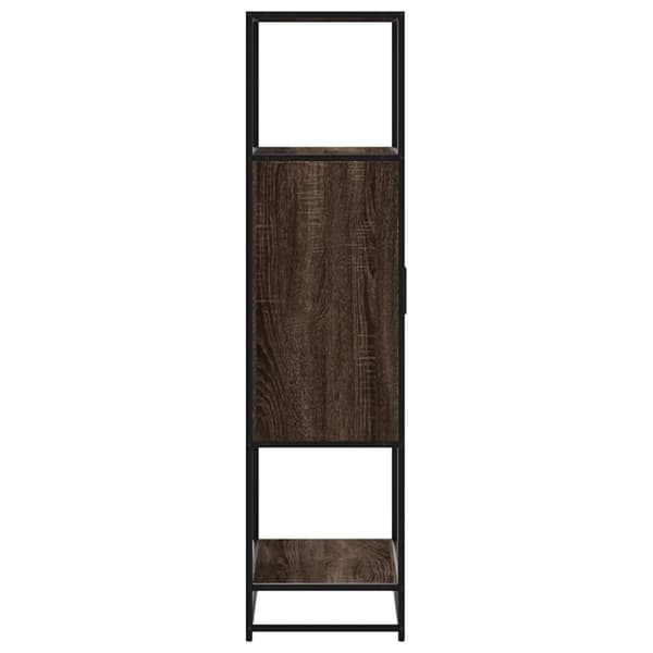 vidaXL Highboard brun eik 68x35x139 cm konstruert tre og metall