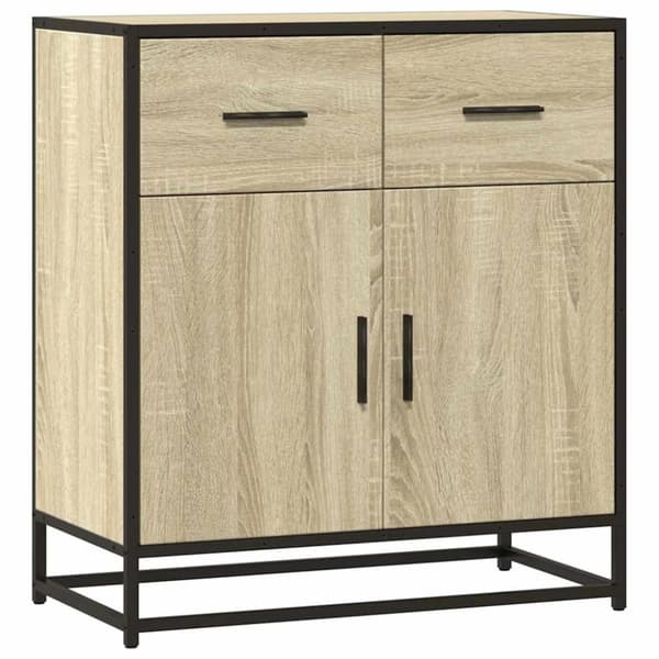 vidaXL Skjenk sonoma eik 68x35x76 cm konstruert tre