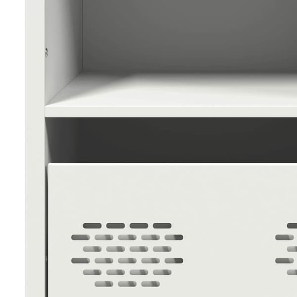vidaXL Highboard hvit 101,5x39x103,5 cm stål
