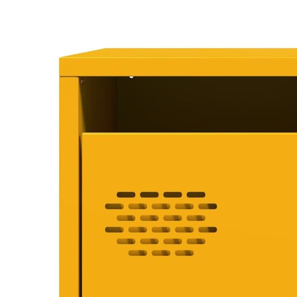 vidaXL Highboard sennepsgul 39x35x103,5 cm stål