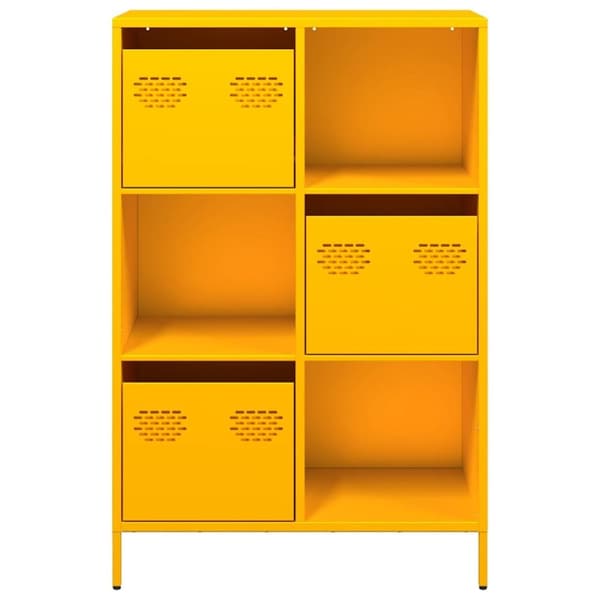 vidaXL højskab 68x39x103,5 cm stål sennepsgul
