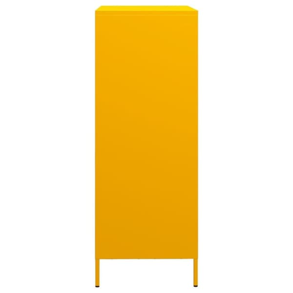 vidaXL højskab 68x39x103,5 cm stål sennepsgul