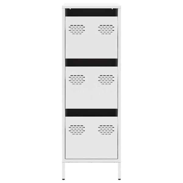 vidaXL Highboard Valkoinen 39x35x103,5 cm Teräs
