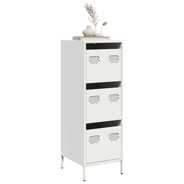 vidaXL Highboard Valkoinen 39x35x103,5 cm Teräs