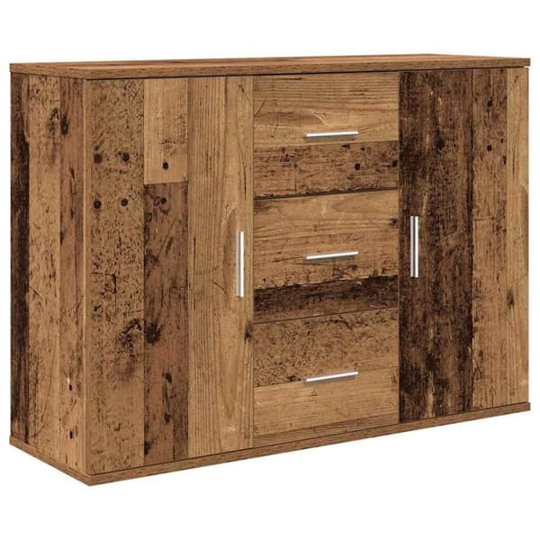 vidaXL skænk 90x29,5x65 cm konstrueret træ antikt trælook