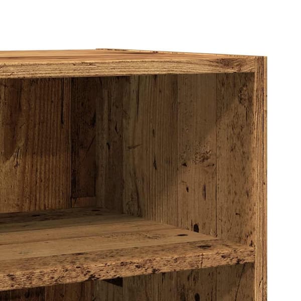 vidaXL skænk 57x35x75 cm konstrueret træ antikt træ
