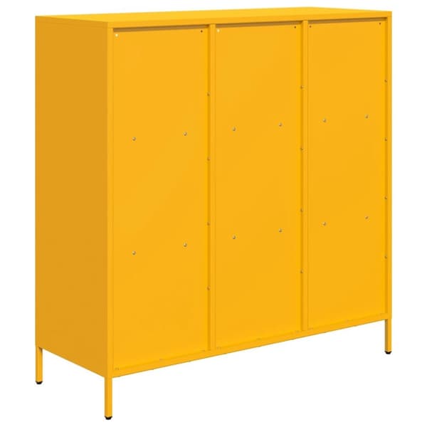 vidaXL Högskåp senapsgul 101,5x39x103,5 cm stål