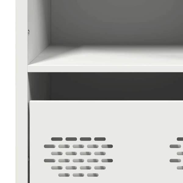 vidaXL Highboard hvit 68x39x103,5 cm stål