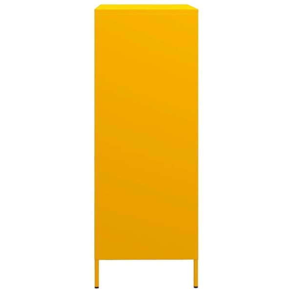 vidaXL Kaappi sinapinkeltainen 68x39x101,5 cm teräs