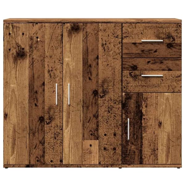 vidaXL skænk 91x29,5x75 cm konstrueret træ antikt trælook