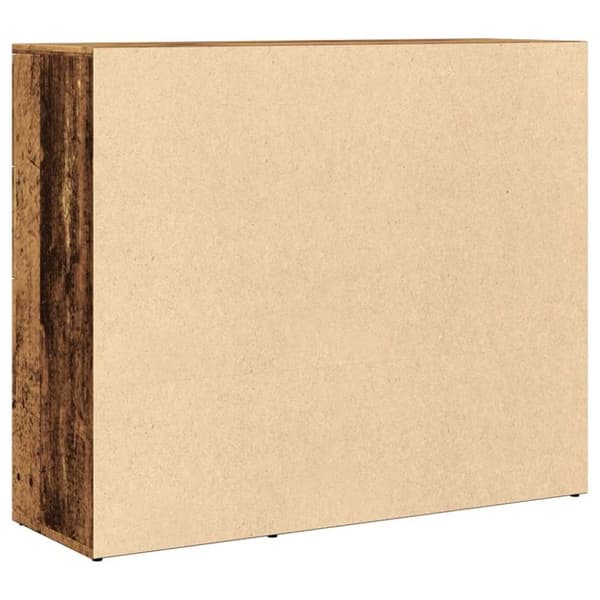 vidaXL skænk 91x29,5x75 cm konstrueret træ antikt trælook