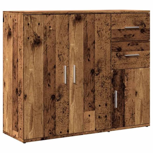 vidaXL skænk 91x29,5x75 cm konstrueret træ antikt trælook