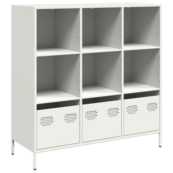 vidaXL skab 101,5x39x103,5 cm stål hvid