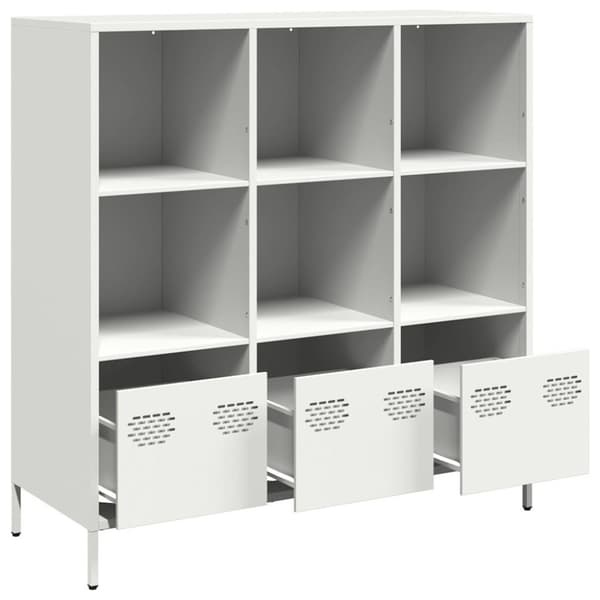 vidaXL skab 101,5x39x103,5 cm stål hvid