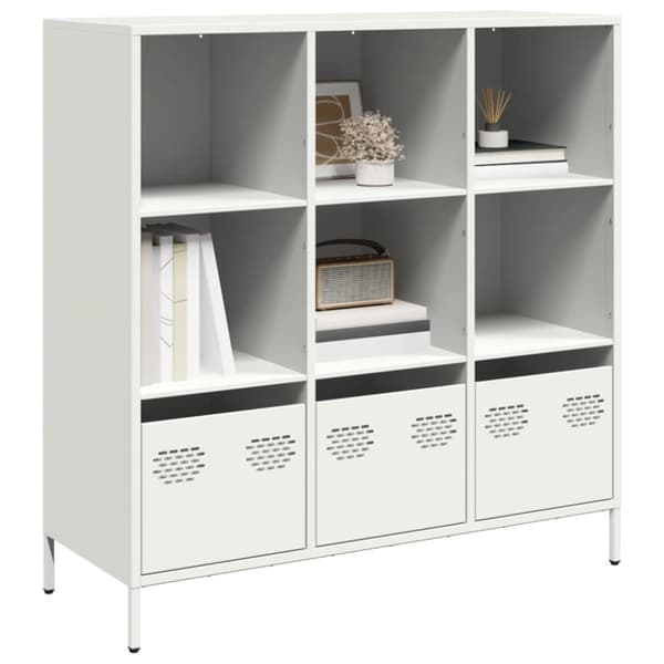 vidaXL skab 101,5x39x103,5 cm stål hvid
