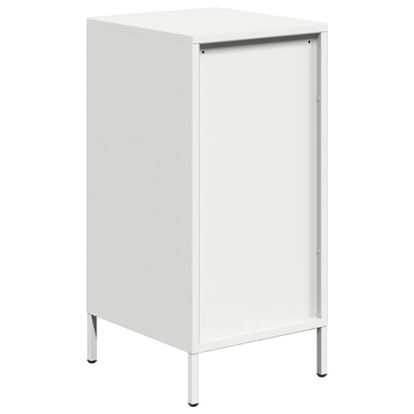 vidaXL Skjenk hvit 35x39x73,5 cm kaldvalset stål