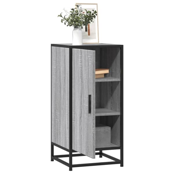 vidaXL Senkki harmaa Sonoma 35,5x35x76 cm tekninen puu ja metalli