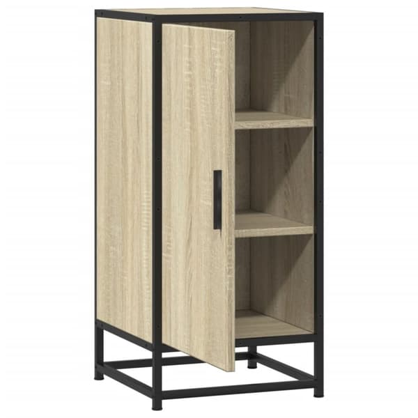 vidaXL Senkki Sonoma tammi 35,5x35x76 cm tekninen puu ja metalli