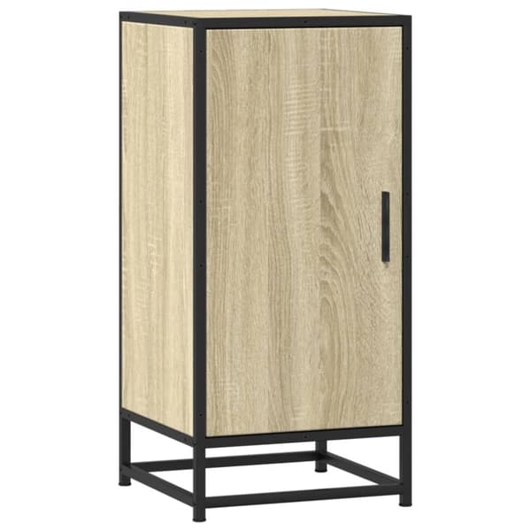 vidaXL Senkki Sonoma tammi 35,5x35x76 cm tekninen puu ja metalli