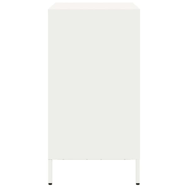 vidaXL Senkki Valkoinen 68x39x73,5 cm Kylmävalssattu teräs