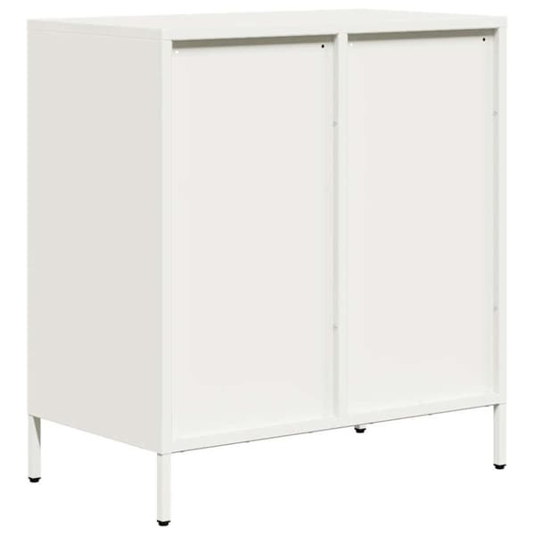 vidaXL Senkki Valkoinen 68x39x73,5 cm Kylmävalssattu teräs