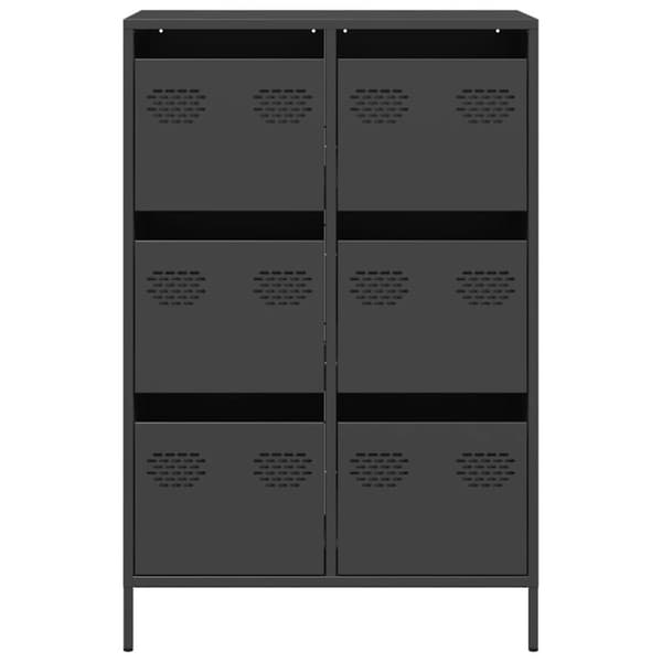 vidaXL Kaappi musta 68x39x101,5 cm teräs