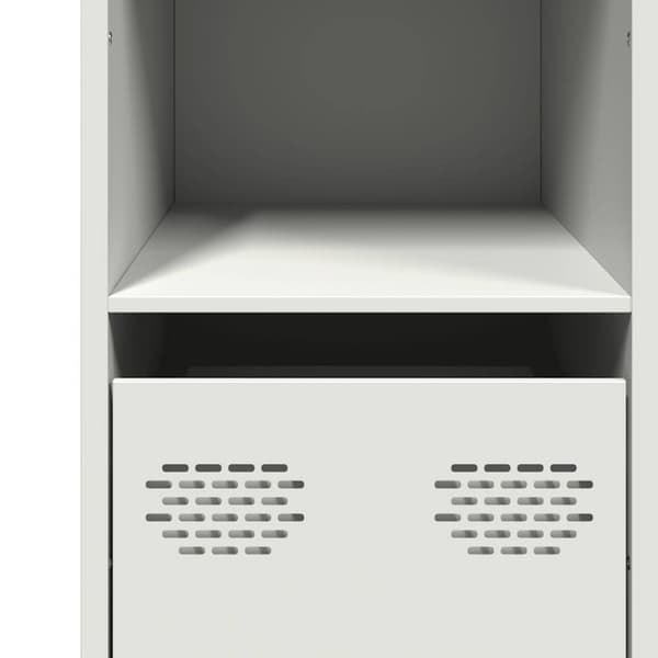 vidaXL skænk 101,5x39x73,5 cm koldvalset stål hvid