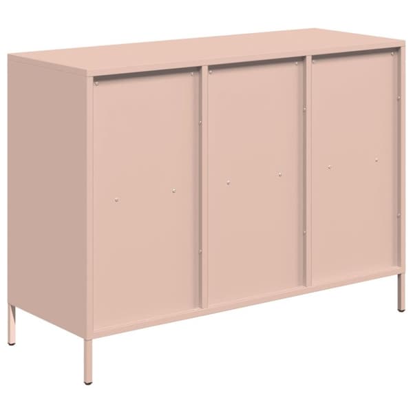 vidaXL Skjenk rosa 101,5x39x73,5 cm kaldvalset stål
