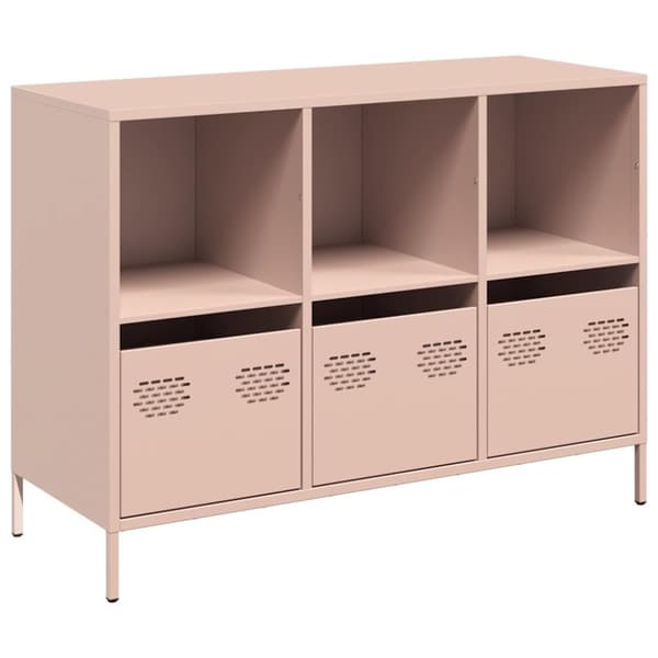 vidaXL Skjenk rosa 101,5x39x73,5 cm kaldvalset stål