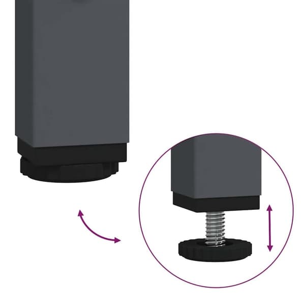 vidaXL Skänk antracit 35x39x73,5 cm kallvalsat stål