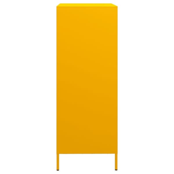 vidaXL højskab 68x39x103,5 cm stål sennepsgul
