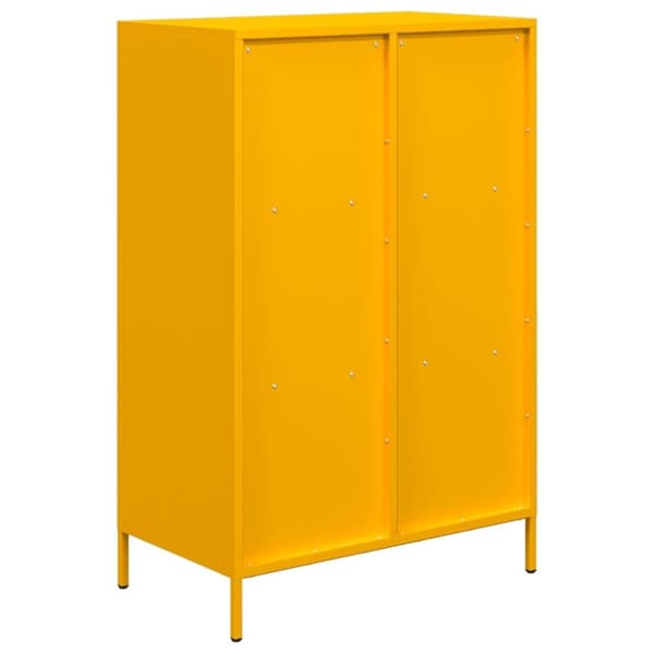 vidaXL højskab 68x39x103,5 cm stål sennepsgul