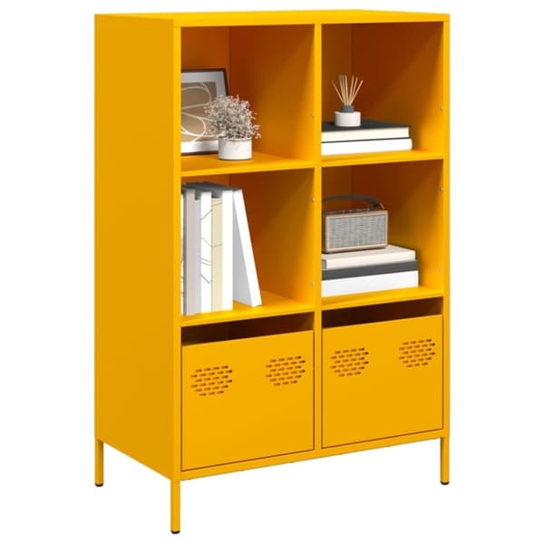 vidaXL højskab 68x39x103,5 cm stål sennepsgul