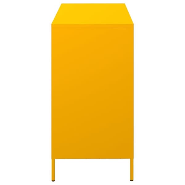 vidaXL Senkki Sinapinkeltainen 101,5x39x73,5 cm Kylmävalssattu teräs