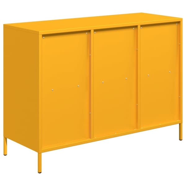 vidaXL Senkki Sinapinkeltainen 101,5x39x73,5 cm Kylmävalssattu teräs
