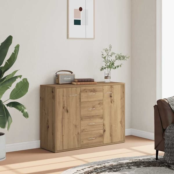 vidaXL Skjenk artisan eik 88x30x64 cm konstruert tre