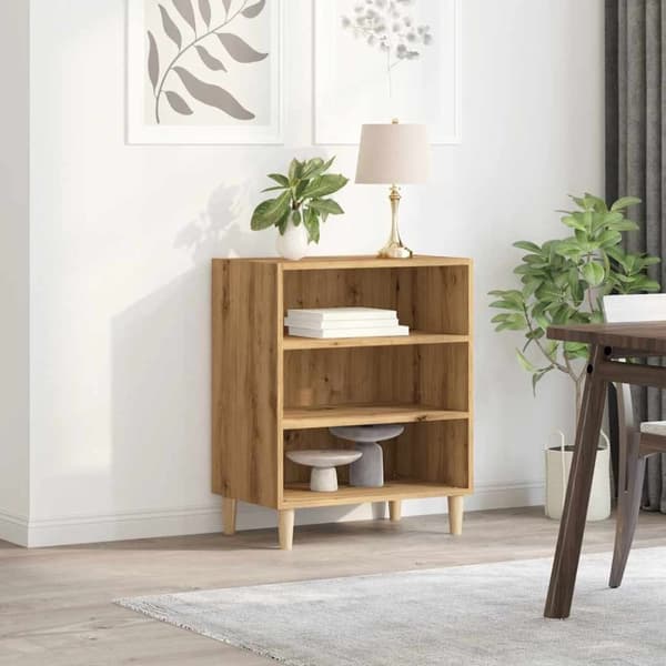 vidaXL Skjenk artisan eik 57x35x75 cm konstruert tre