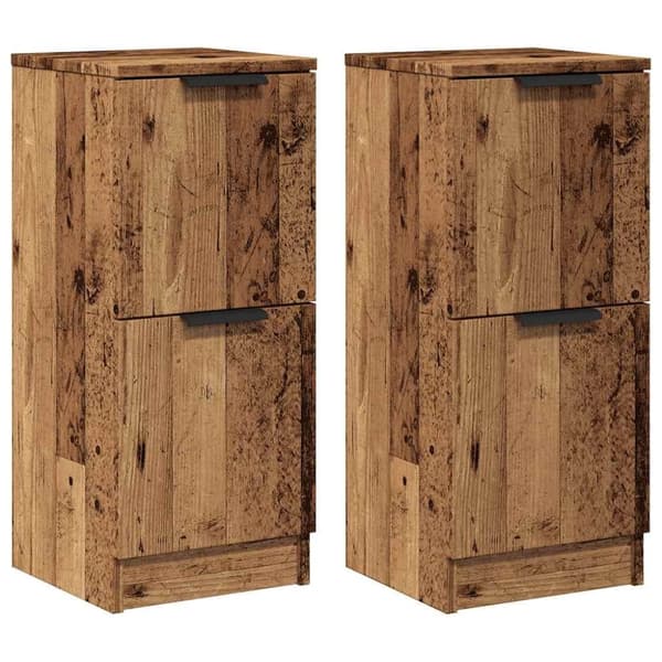 vidaXL Senkit 2 kpl vanhaa puuta 30x30x70 cm tekninen puu