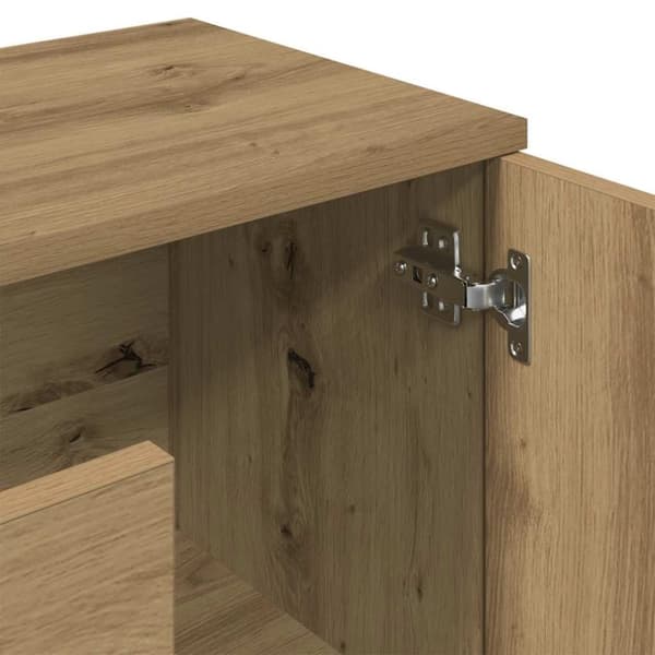 vidaXL skænk 90x29,5x65 cm konstrueret træ kunsteg