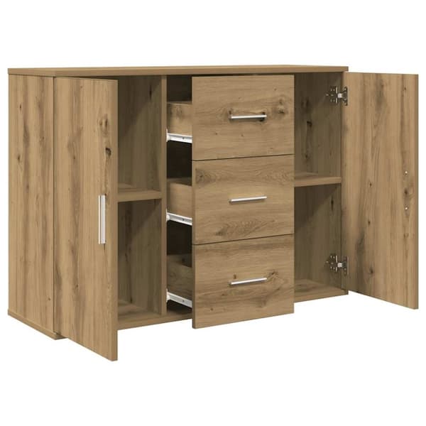 vidaXL skænk 90x29,5x65 cm konstrueret træ kunsteg