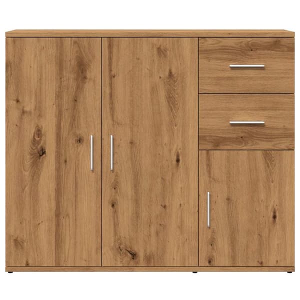 vidaXL skænk 91x29,5x75 cm konstrueret træ kunsteg