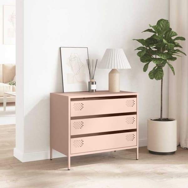 vidaXL Senkki pinkki 68x39x58,5 cm kylmävalssattu teräs