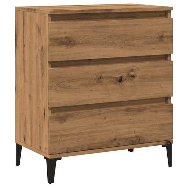vidaXL skænk 60x35x70 cm konstrueret træ egetræsfarve