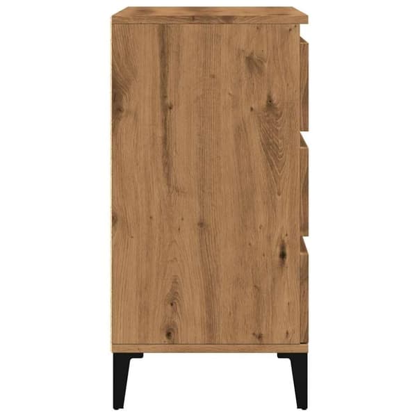 vidaXL skænk 60x35x70 cm konstrueret træ egetræsfarve