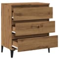 Miniatyrbillede 8 af 11: vidaXL skænk 60x35x70 cm konstrueret træ egetræsfarve