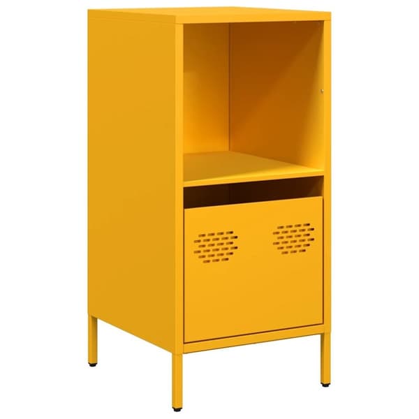 vidaXL skab 35x39x73,5 cm koldvalset stål sennepsgul