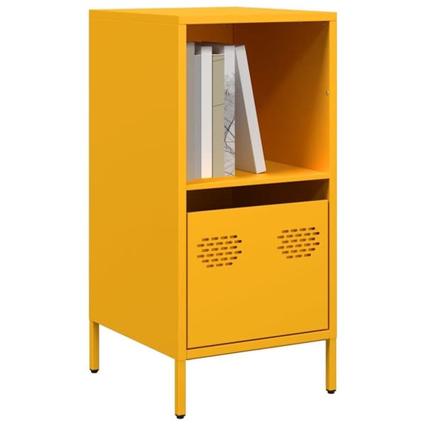 vidaXL skab 35x39x73,5 cm koldvalset stål sennepsgul