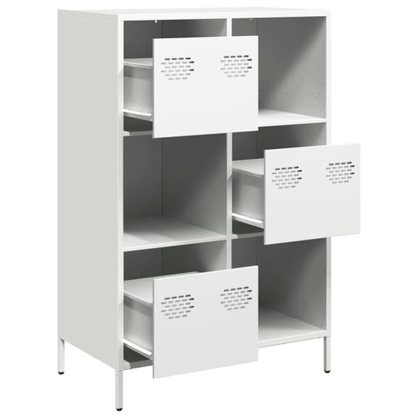 vidaXL Highboard hvit 68x39x103,5 cm stål